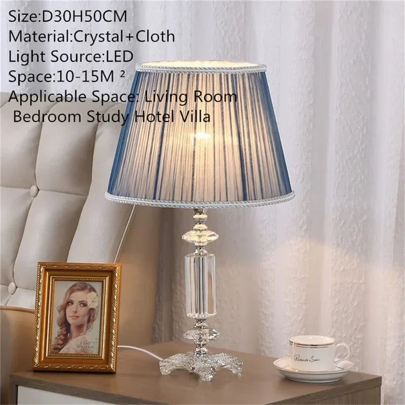 Luxury Crystal Table Lamp  Fashion Modern Living Room Bedroom Study Villa Hotel Home Decoration Lightled lamp led lamp