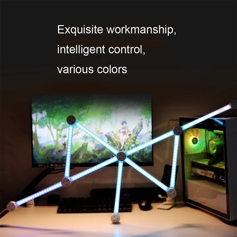 RGB LED Wall Lamp Smart WIFI APP DIY Free Splicing Atmosphere Night Light Music Rhythm TV Backlight Bedroom Game Room Decor Lamp