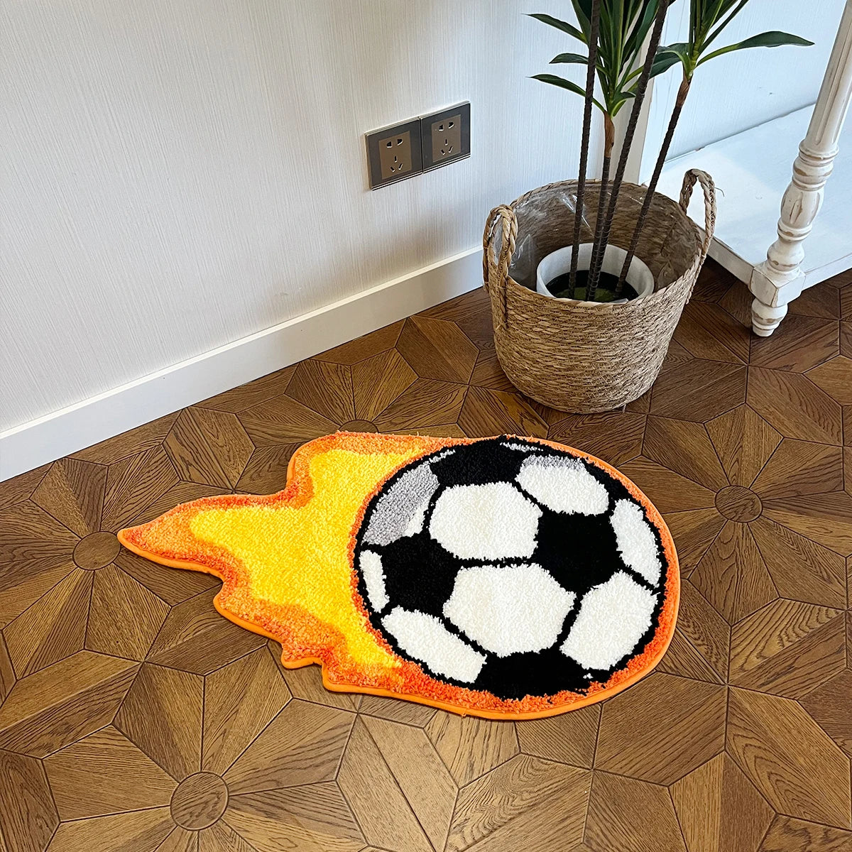 Cool Football Tufted Rugs Bedroom Rug Soft Fluffy Bedside Carpet Floor Pad Mat Doormat Home Room Decor