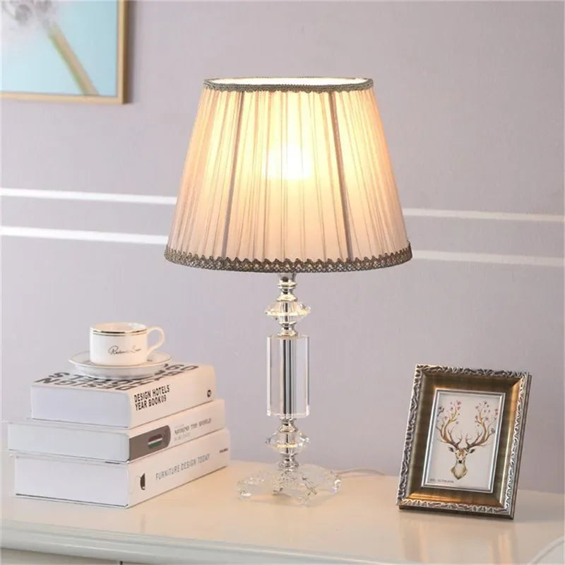 Luxury Crystal Table Lamp  Fashion Modern Living Room Bedroom Study Villa Hotel Home Decoration Lightled lamp led lamp
