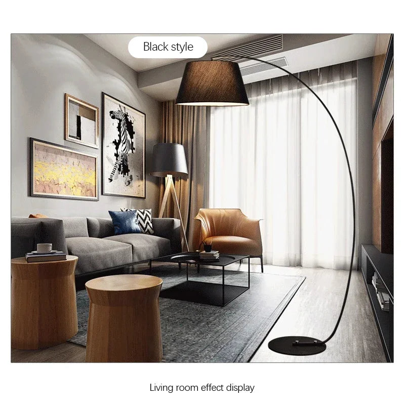 OULALA Nordic  Fishing Floor Lamp Modern Family Beside The Sofa LED Decorative Standing Light