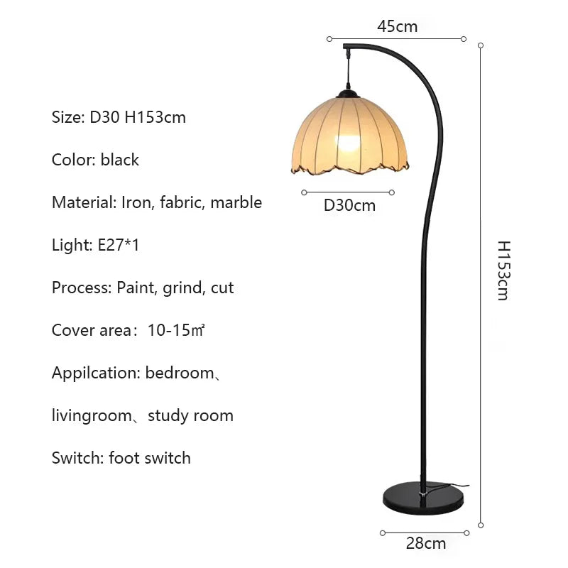 Nordic Linen Fabric Led Floor Lamps Living Room Sofaside Atmosphere Lights Home Lighting Bedroom Bedside Lustre Lamp Fixtures