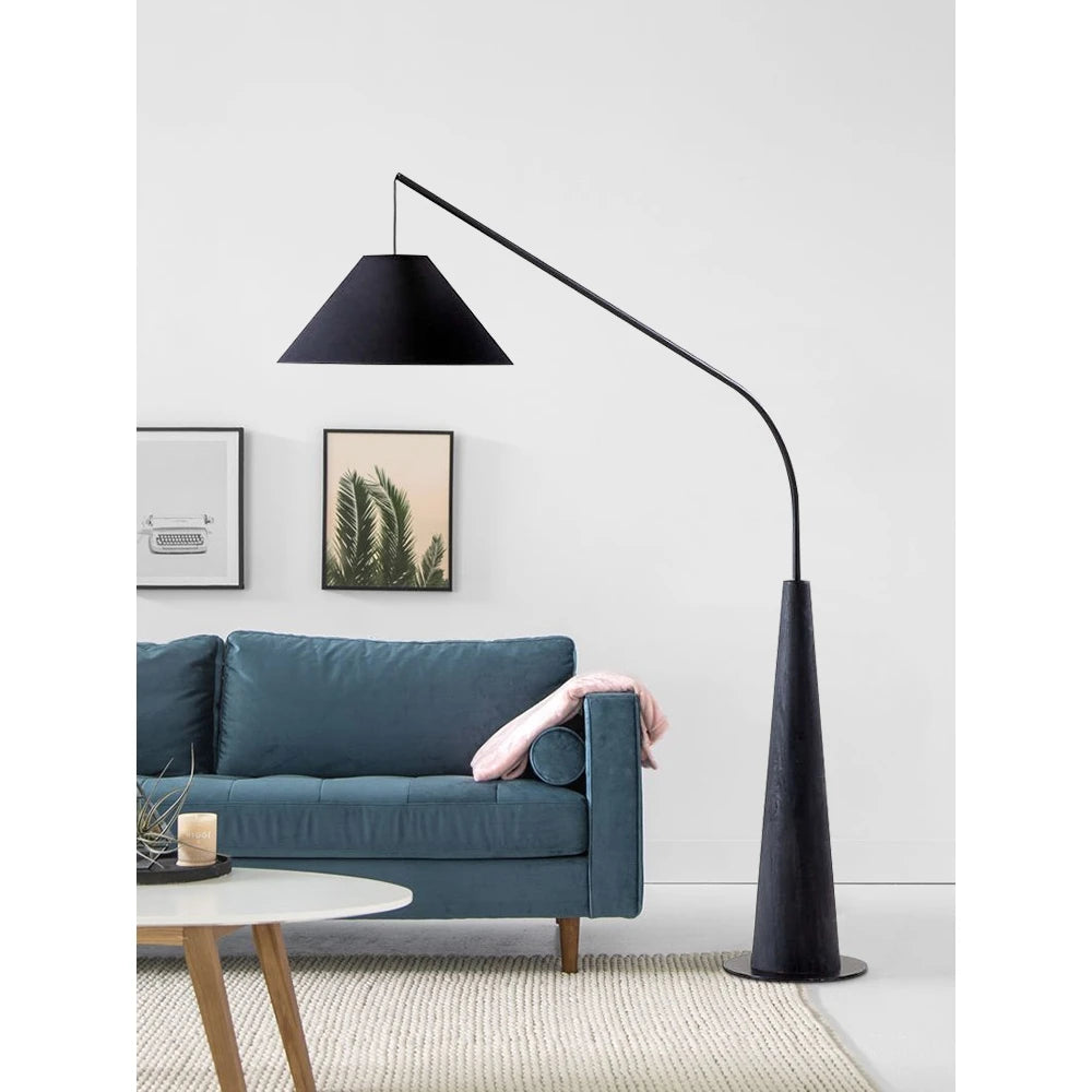 Modern Creative Minimalist Walnut Fishing Floor Lamp Living Room Bedroom Bedside Lamp Study Art Home Decoration Led Floor Lights