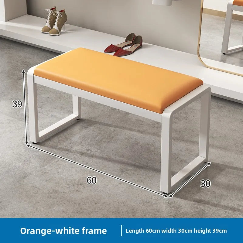 Light Luxury Square Stool Bench – Shoe Changing & Fitting Room Stool