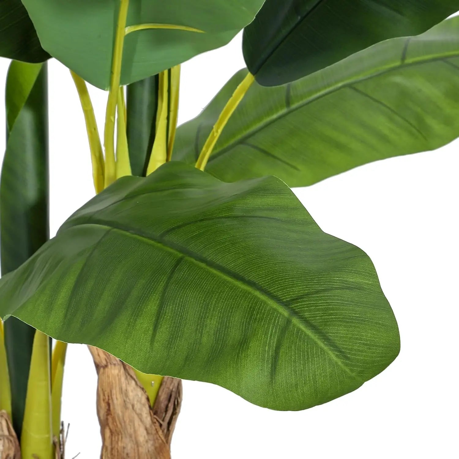 Artificial Banana Tree with Grey Planter, Artificial Plants with 11 Banana Leaves Plant for Home Office Decor