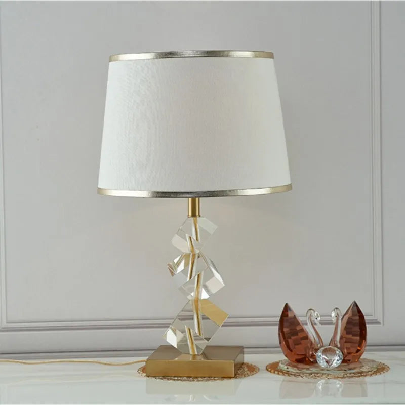Modern Crystal LED Table Lamp Simple Luxurious Creative for Home Decor Living Room Bedroom Bedside Decorative Table Lighting