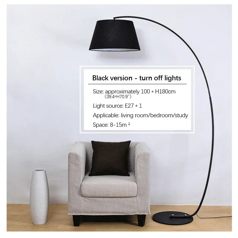 OULALA Nordic  Fishing Floor Lamp Modern Family Beside The Sofa LED Decorative Standing Light