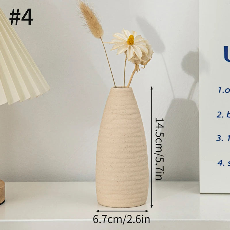 Ceramic Fired Vases,Hydroponic Dried Flower Utensils,Ornaments,Home Living Room Tables,Decorative Vases,Shaped Ceramic Vases