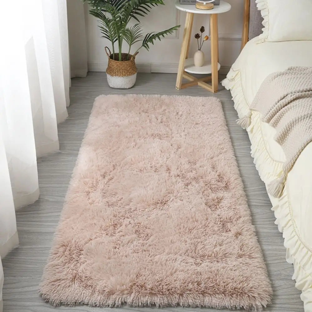 Bedside Rugs For Children's Room Cute Girls Floor Soft Mat Living Room Decoration White Fluffy Large Kids Pink Bedroom Carpet