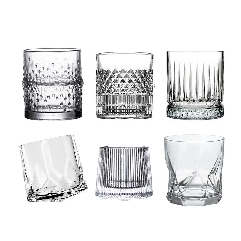 Whiskey Glass, Old Fashioned Rocks Glasses Tumblers, Glassware for Cocktail Scotch, Bourbon, Gin, Voldka, Brandy