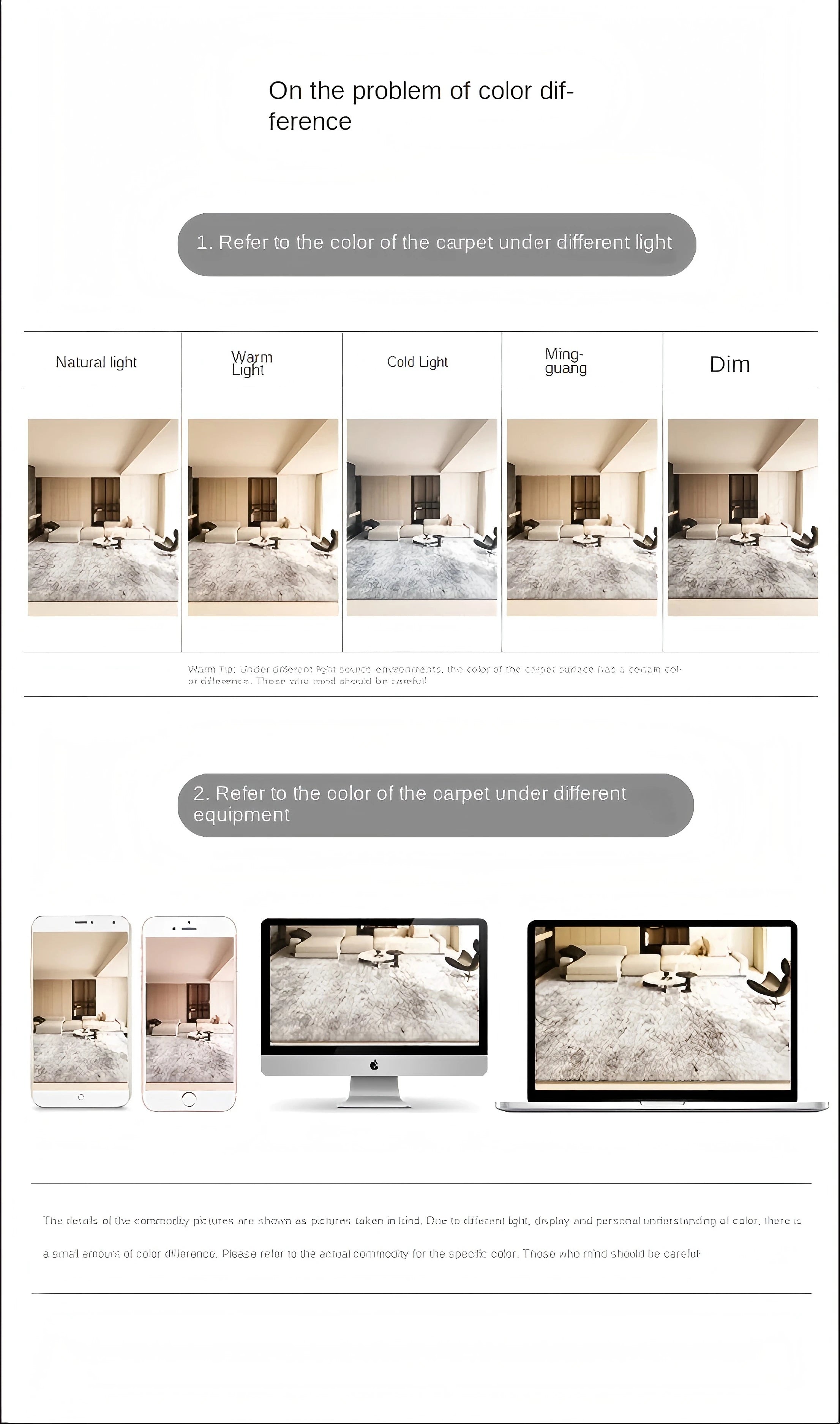 VIKAMA High-End Living Room And Bedroom Large Area Warmth Carpet, Gray Simple Floor Mat, Easy To Clean Home Decoration