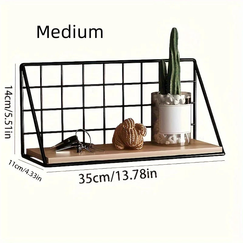 1pc/wall storage rack bedside punch-free shelf dormitory wall-mounted wall hanging basket partition storage rack