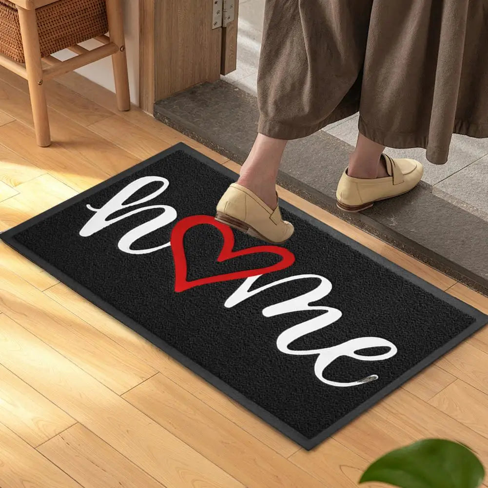Hello Print Entrance Floor Mat – Washable Non-Slip Doormat for Home Entryway & Indoor Use