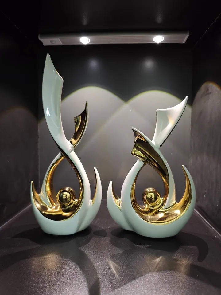 2Pcs/Home Ceramic Decorations Living Room Entrances Modern Luxury TV Cabinets Wine Cabinet Decorations