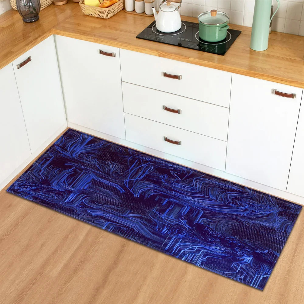 Modern Geometric Kitchen Mat Home Entrance Door Mat Anti-slip Carpets Living Room Decor Rug Nordic Balcony Floor Mats Carpets