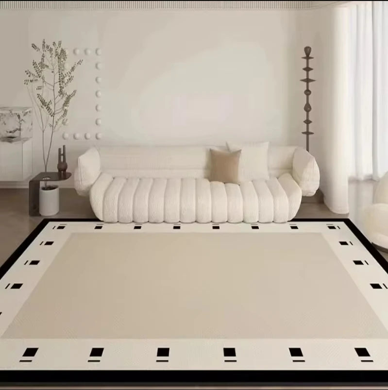 VIKAMA French Carpet For Living Room, Wabi-Sabi Style, Light Luxury Carpet For Bedroom, Durable Carpet For Home Decoration