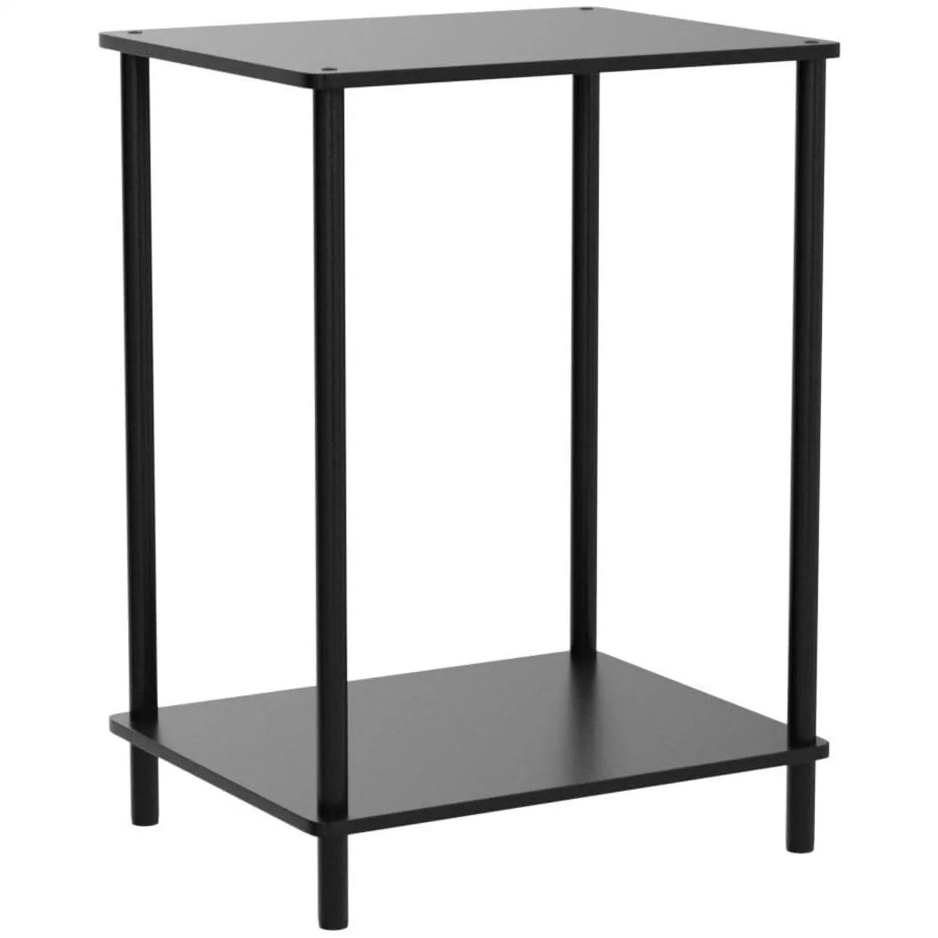 Bedside table 2-piece set, 2-tier small side table for small spaces, industrial end table, bedside table with storage shelves