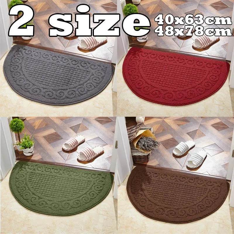 Rubber Half-Round Doormat – Non Slip Durable Entrance Rug for Home Indoor Use