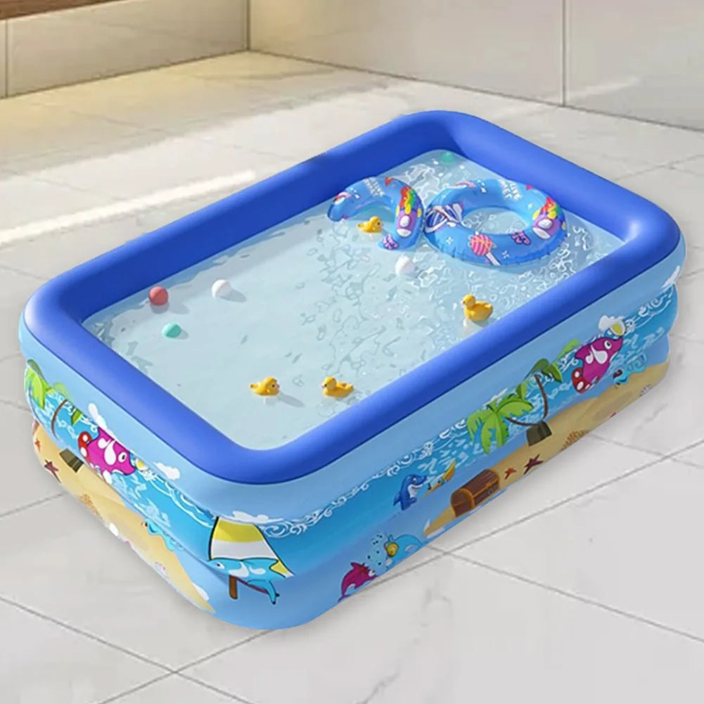 Inflatable PVC Framed Swimming Pool – Cartoon Pattern Toddler Pool