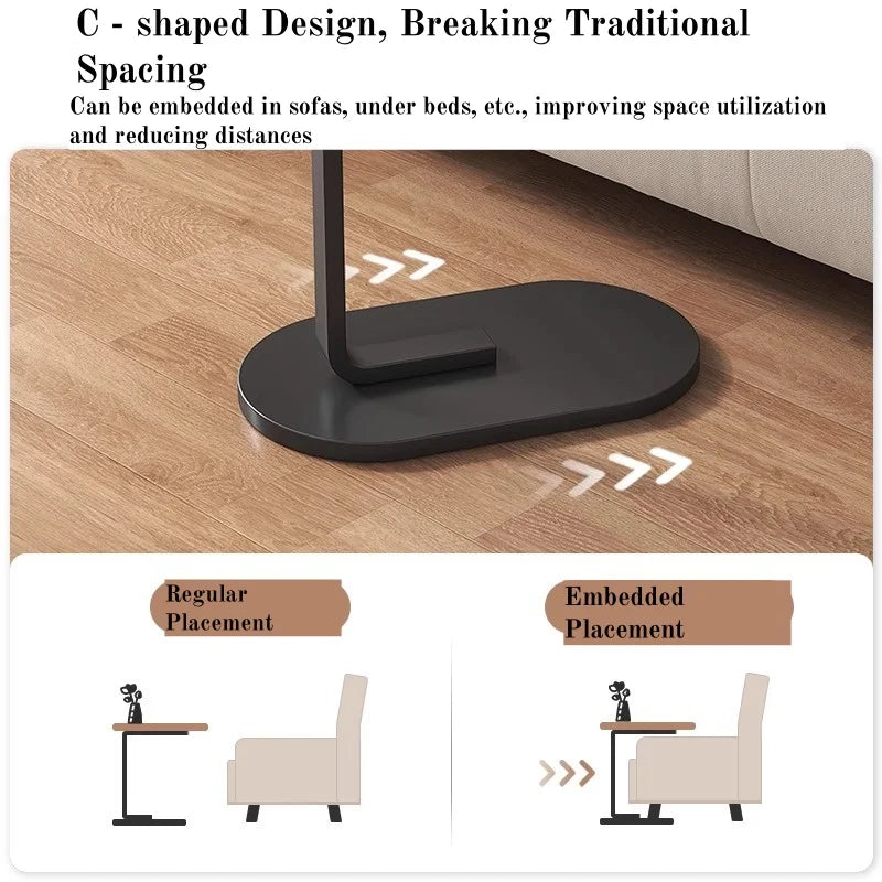 Portable Adjustable Folding Side Table/Laptop Desk, for Home Office, Coffee Table, Bedside Sofa, Office Reception Area, Mother's