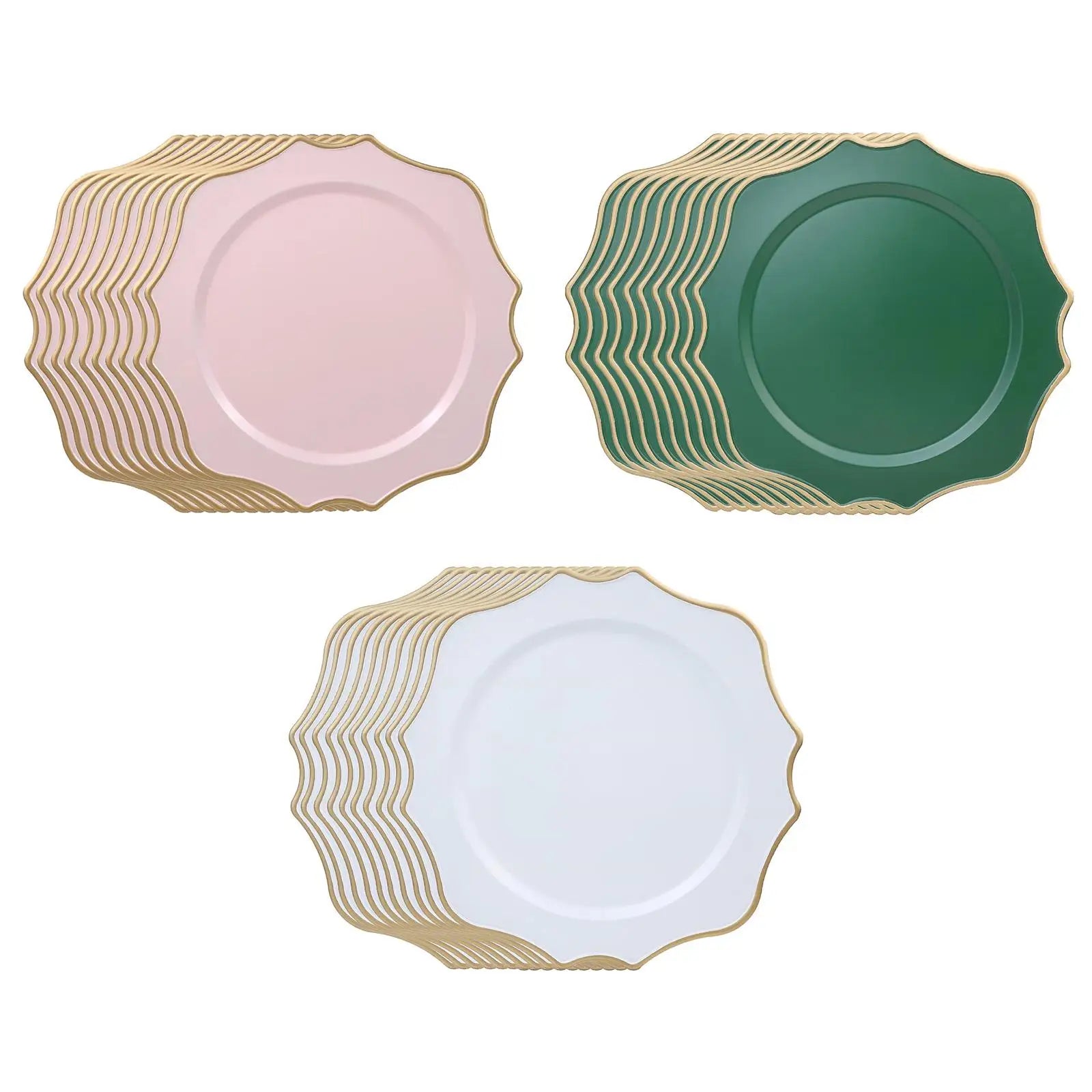 Charger Plates Tableware Set – Decorative Serving Plates (10-Pack)