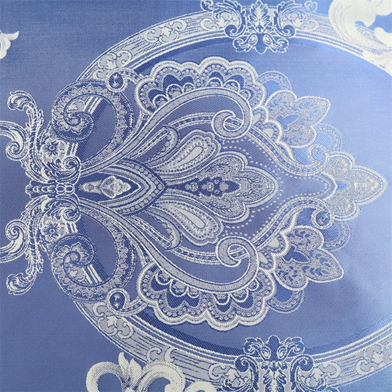 Luxury Satin Jacquard Single Double Duvet Cover Set High End European Wedding King Size Bedding Set Queen Size Quilt Cover Set