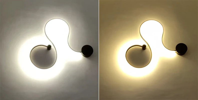 Black Modern Led Wall Sconce Lamp For Bedroom Living Room Hallway Stairs Home Minimalist Long Led Wall Light With Remote Control