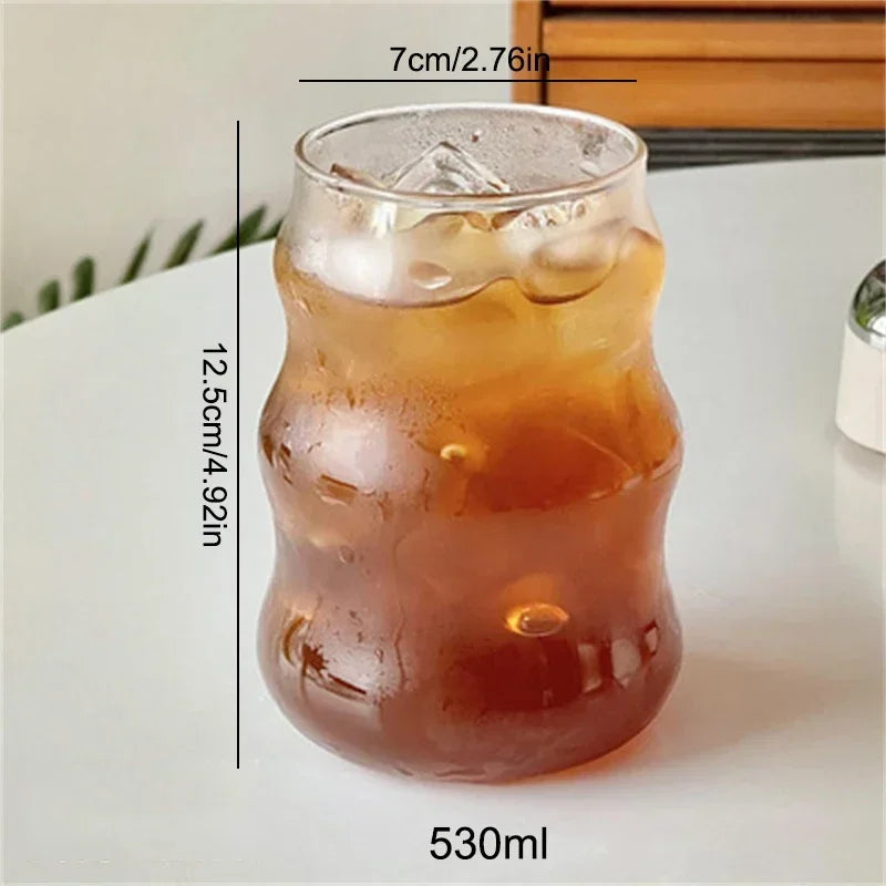 Clear Glass Heat-Resistant Tumbler – Ins Style (1 / 2 Pack)