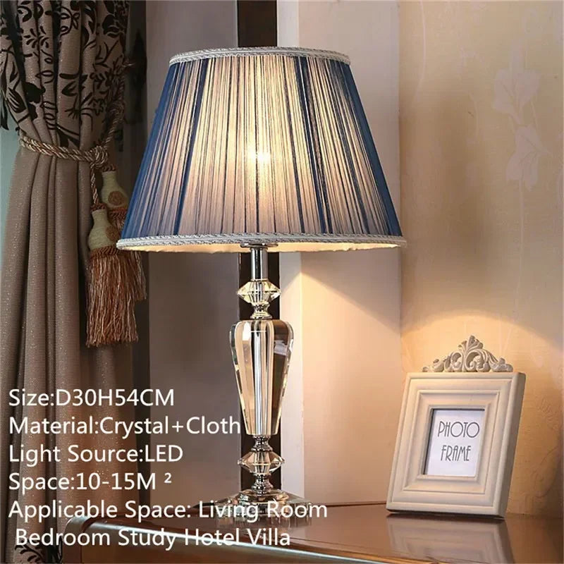 Luxury Crystal Table Lamp  Fashion Modern Living Room Bedroom Study Villa Hotel Home Decoration Lightled lamp led lamp