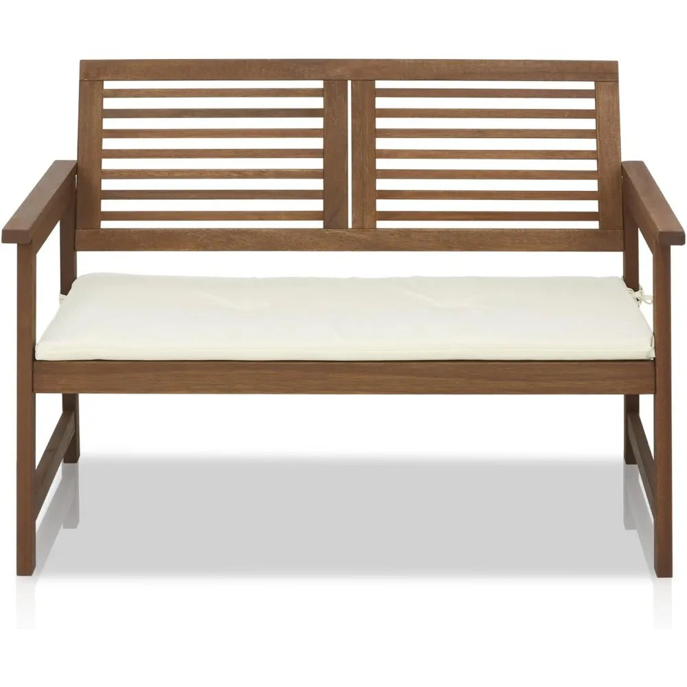 Tioman Hardwood Outdoor Bench in Teak Oil, Natural