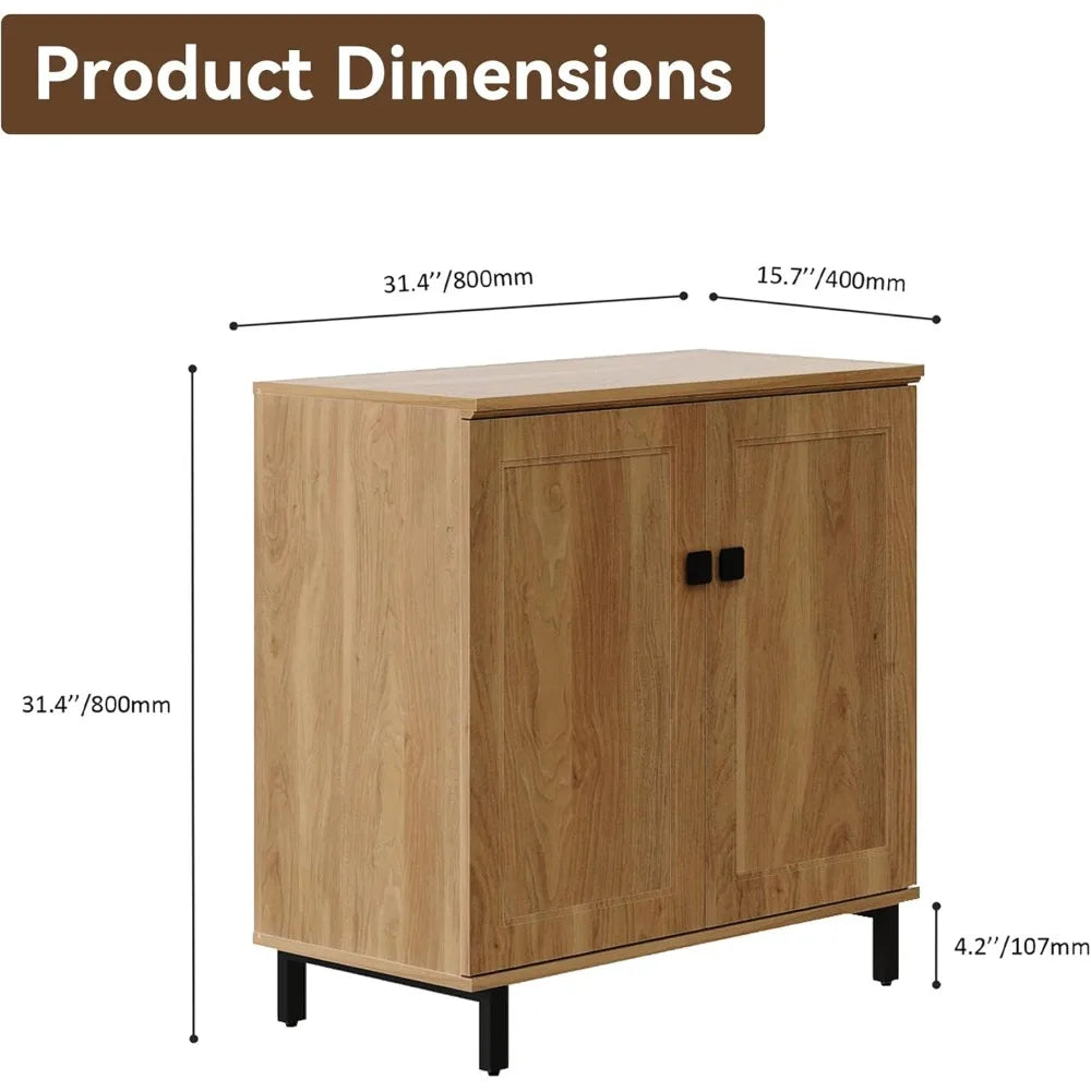 Entertainment Center with Bookshelves for TVs up to 75", Farmhouse Wall Unit TV Stand with Doors, Media Console Table for Living