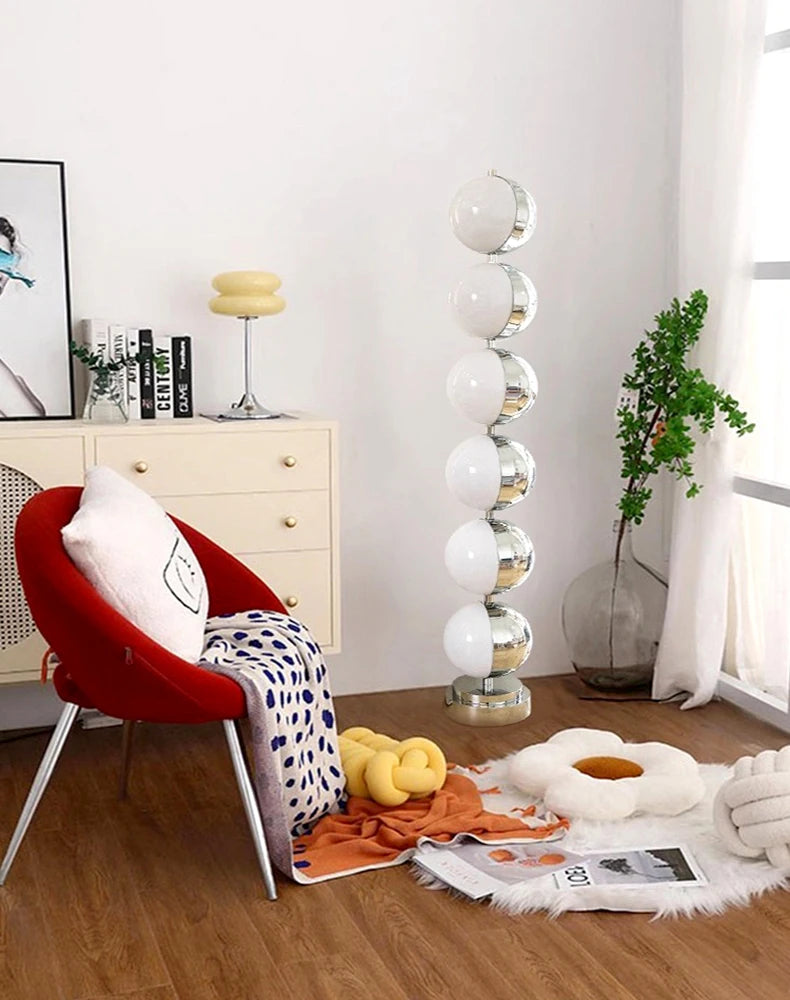 Modern minimalist LED floor lamp, living room, bedroom, study, Nordic Ins style creative remote control dimming vertical lamp