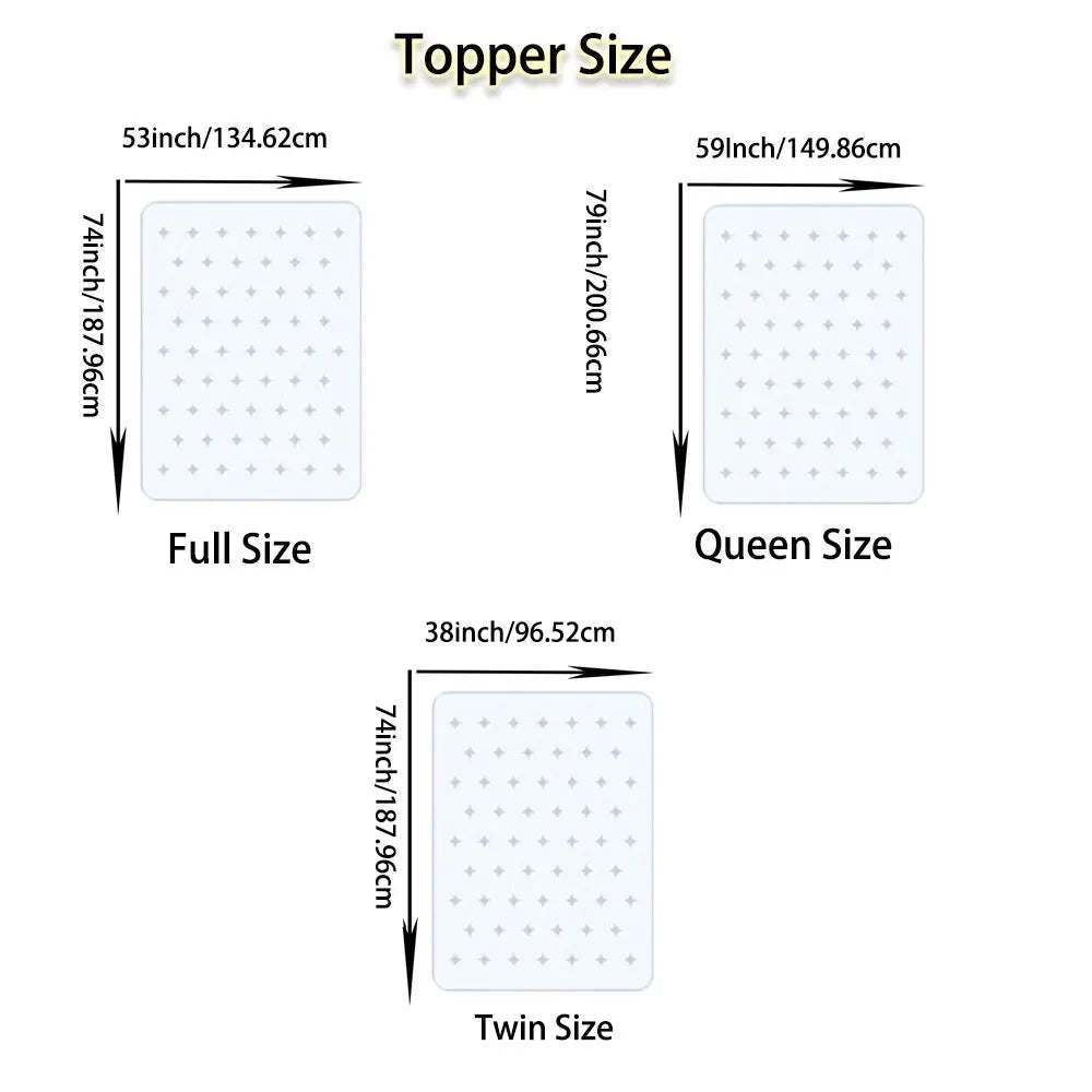 Hcore 3-Inch Extra Firm Mattress for Pain Relief Cooling Gel Bamboo Charcoal Mattress with Removable Cover