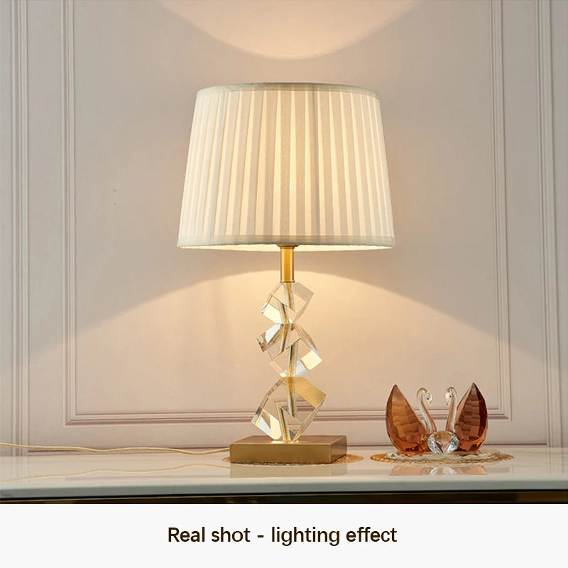 Modern Crystal LED Table Lamp Simple Luxurious Creative for Home Decor Living Room Bedroom Bedside Decorative Table Lighting