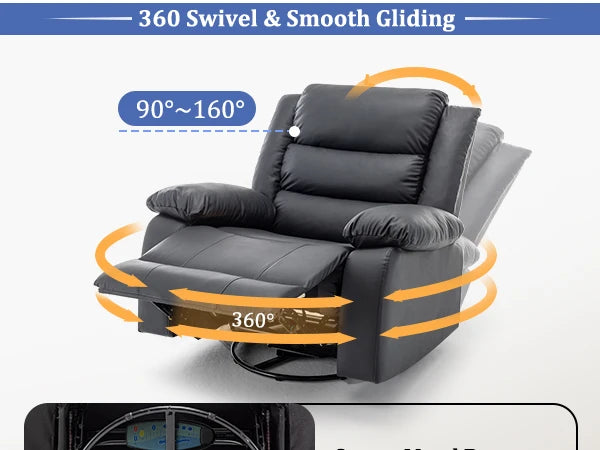 Modern Single Recliner Sofa Salon Furniture Lounge Massager Adults Rocking Chair for Bedroom Living Room Furniture