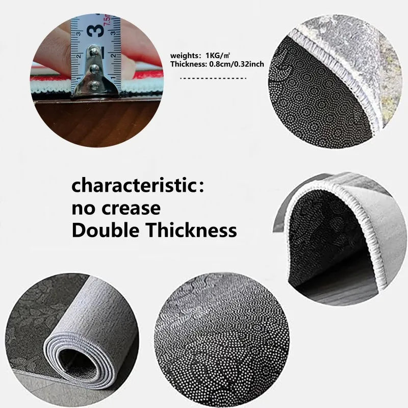 Turkish Persian Bohemian-Style Small Rug — Living Room Sofa, Kids' Play Area, and Entryway Non-Slip Mat, Decorative Rug