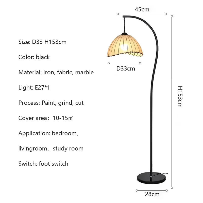 Nordic Linen Fabric Led Floor Lamps Living Room Sofaside Atmosphere Lights Home Lighting Bedroom Bedside Lustre Lamp Fixtures