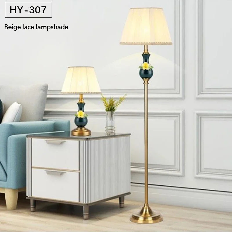 GISELLE Modern Ceramics Floor Lamps Standing LED Creative American Luxury Fashion Table Light For Home Living Room Bedroom