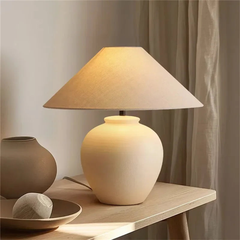 CEDRIC Contemporary Ceramic Table Lamp American Retro Creativity Living Room  Study Villa Hotel Homestay Desk Light