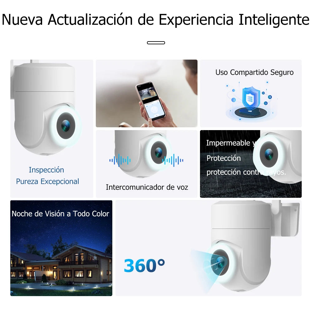 Outdoor Waterproof Camera 3MP WiFi PTZ IP Camera Wireless Security Camera Motion Detection 2-Way Audio Night Vision CCTV Camera