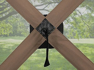 12x12ft Pop up Gazebo Screen House Tent with Mosquito Netting, 6 Sided Pop-up Canopy Shelter Tent Easy-Set Portable Gazebo