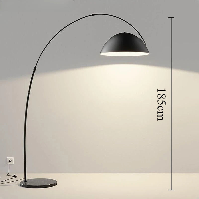 Marble Base LED Floor Lamp Modern Minimalist Floors Lamps Bedroom Living Room Tricolor Lighting Lamp Room Decoration Accessories