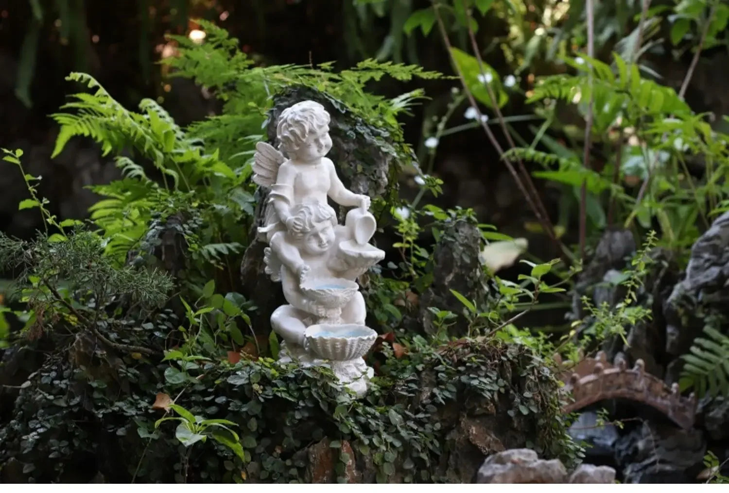 2024 Terrace, Balcony, Garden Layout, Landscaping, Courtyard, Solar Angel Decoration, Villa Living Room Decoration