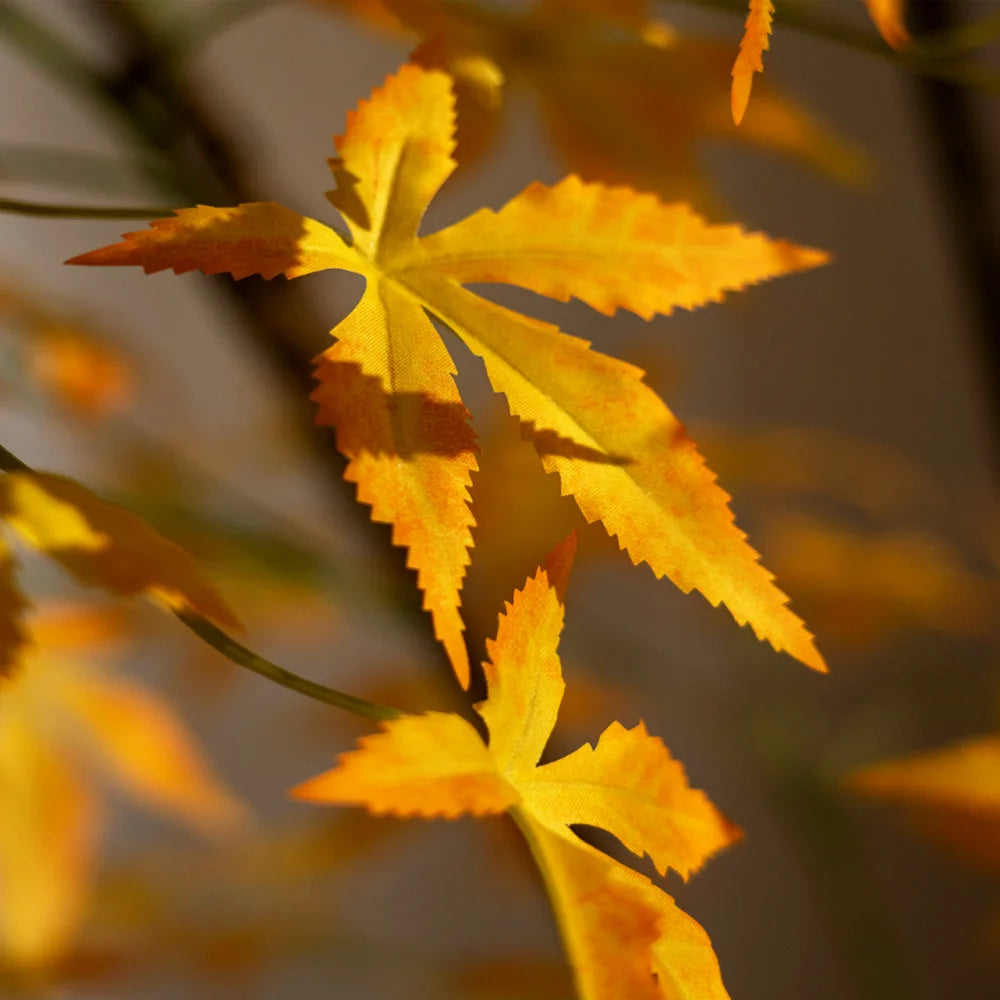 Artificial Maple Tree Red Maple Fake Tree Large Indoor Potted Plant Home Living Room Window Display Decoration Floor Greenery