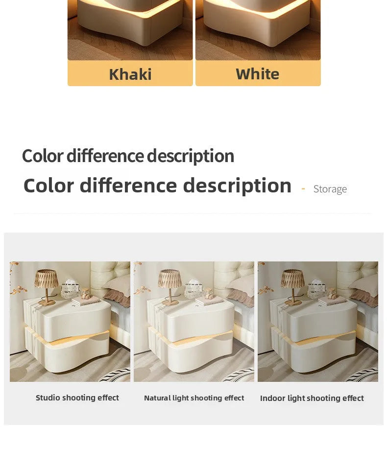 Smart bedside table Creative storage cabinet Bread cabinet Modern simple household bedroom Bedside cabinet Cabinet with lamp