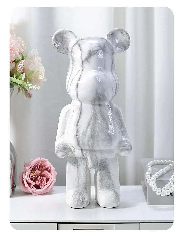 Aesthetic Bear Figure Resin Nordic Bear Statue Figurine Sculpture Luxury Livingroom Decoration Home Ornament Desk Accessories