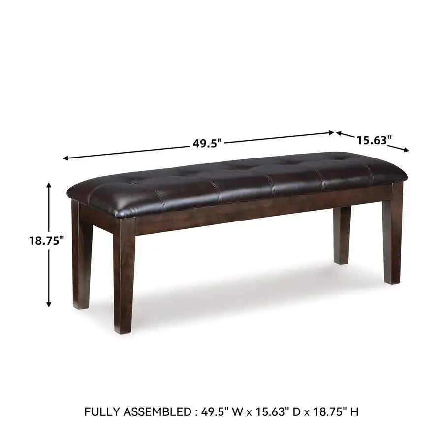 Ashley Haddigan Upholstered Dining Bench – Traditional Dark Brown