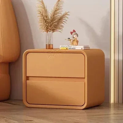 Creative Bedside Table Free Installation Modern Style Solid Wood Bedroom Nightstands Storage Cabinet Hotel End Table