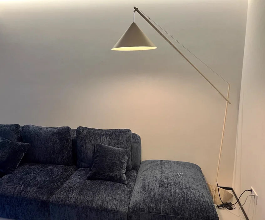 Light French Floor Lamp Nordic Modern Living Room Lamp Bedroom Marble Standing Lamp Fishing Lamp Home Decoration Lamp LED Light