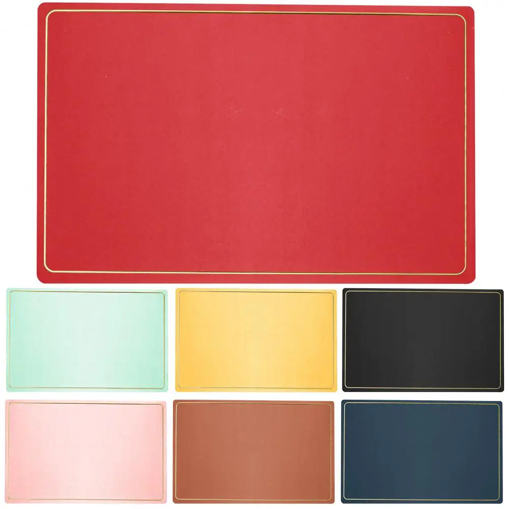 Place Mat for Dining Table Easy to Clean Place Mat Waterproof Faux Leather Double-sided Place Mat Heat Insulation for Kitchen